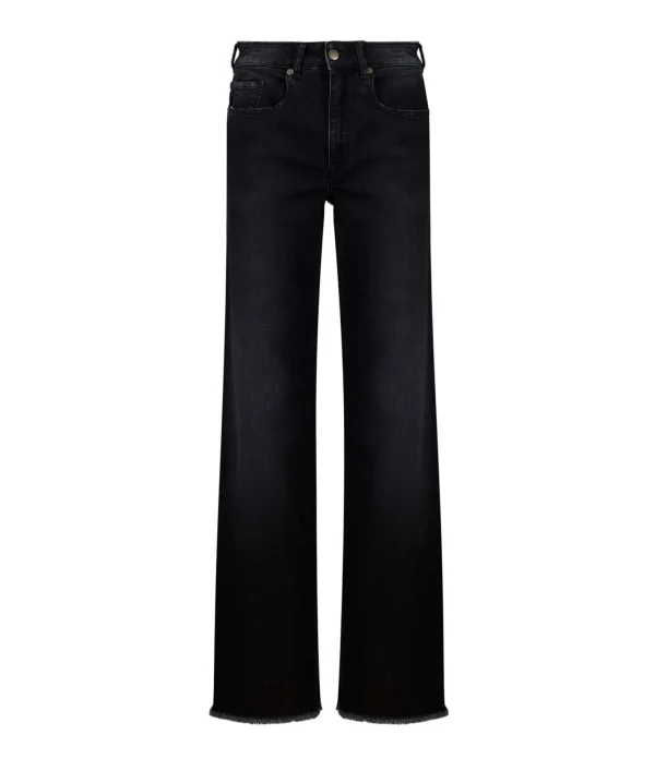 Livraison Standard/Rapide JEANNE VOULAND Jean Jilly Straight Denim Stone Noir 1