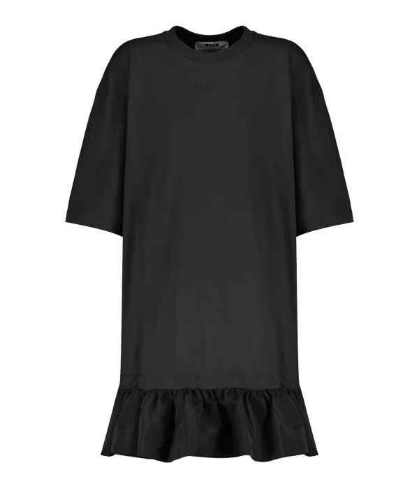 MSGM Robe Coton Noir De Qualité 1