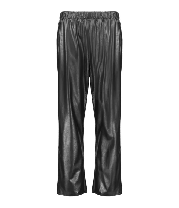 MM6 Maison Margiela Pantalon Cuir Noir magasin france 1