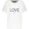 vente pas cher en ligne JEANNE VOULAND Tee-shirt Ben Love 1971 Glitter Gun Métal Blanc 14