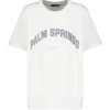 JEANNE VOULAND Tee-shirt Jai Palm Springs Glitter Gun Metal Blanc design à la mode 19