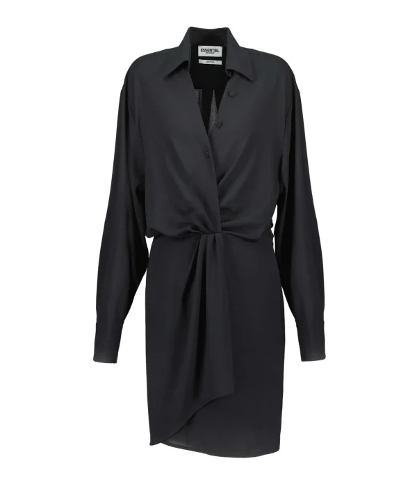 pas cher en ligne ESSENTIEL ANTWERP Robe Mini Dorsey Coton Noir 5