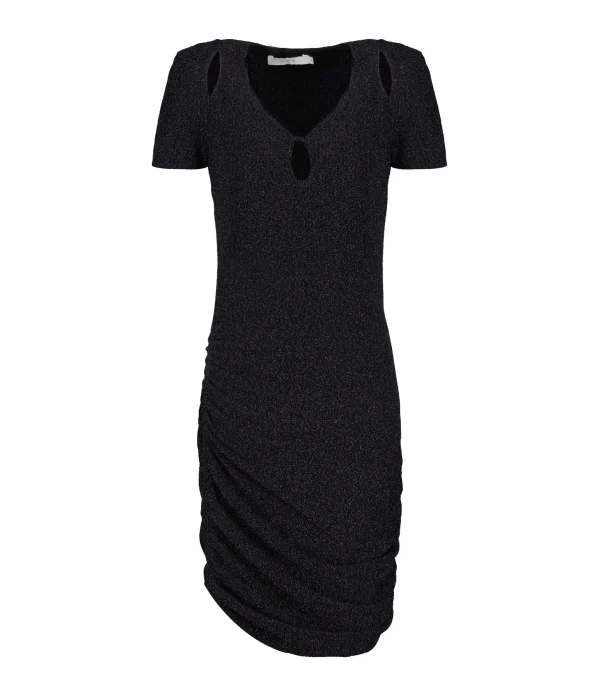 IRO Robe Lyna Lurex Noir vente en ligne 1