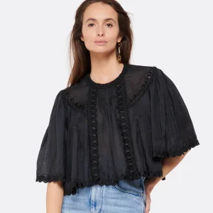 Isabel Marant Top Ogalice Ramie Noir Nouvelle Collection 9