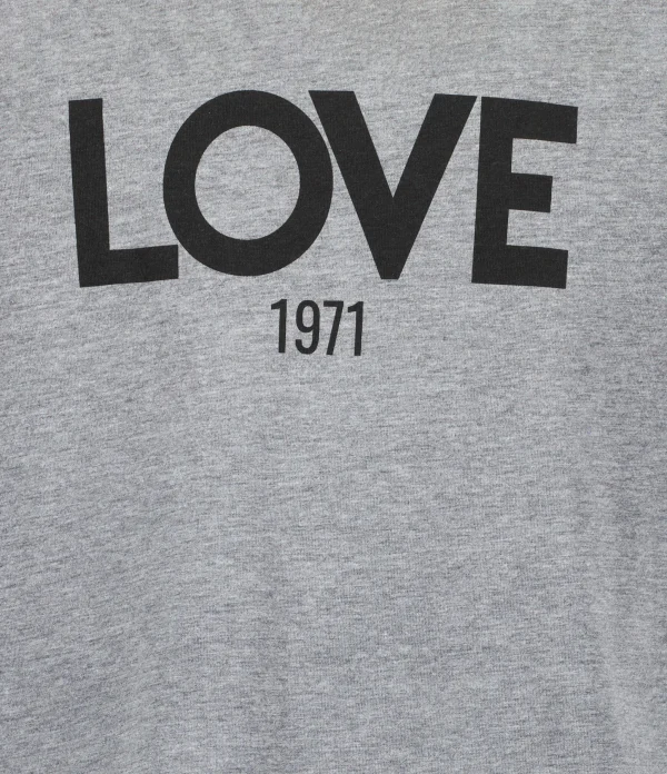 mode pas chere JEANNE VOULAND Tee-shirt Ben Love 1971 Coton Gris 3