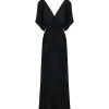 en ligne MAISON SAINT JULIEN Robe Empire Longue Coton Noir 14