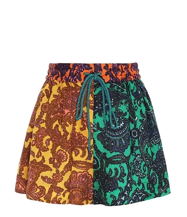 Zimmermann Short Tiggy Lin Imprimé Cachemire soldes pas cher 1