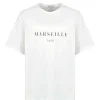 grande popularité Tee-shirt Lulli Marseille Col Rond Coton Bio Blanc, Collaboration Jeanne Vouland X Lulli 25