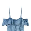 authentiques MARANT ÉTOILE Top Voloteo Coton Bleu 22