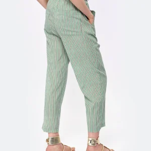 CHARLIE JOE Pantalon Karla Coton Vert bas prix 15