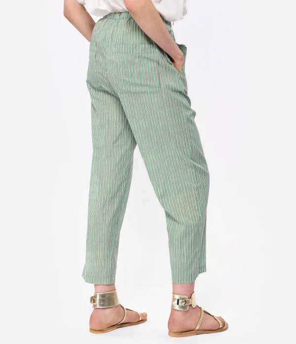 CHARLIE JOE Pantalon Karla Coton Vert bas prix 6