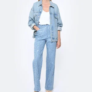 ROTATE Jean Denim Sequins Bleu Satisfait ou Remboursé 8