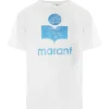 MARANT ÉTOILE Tee-shirt Zewel Lin Blanc Bleu magasin en ligne france 17