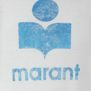 MARANT ÉTOILE Tee-shirt Zewel Lin Blanc Bleu magasin en ligne france 9