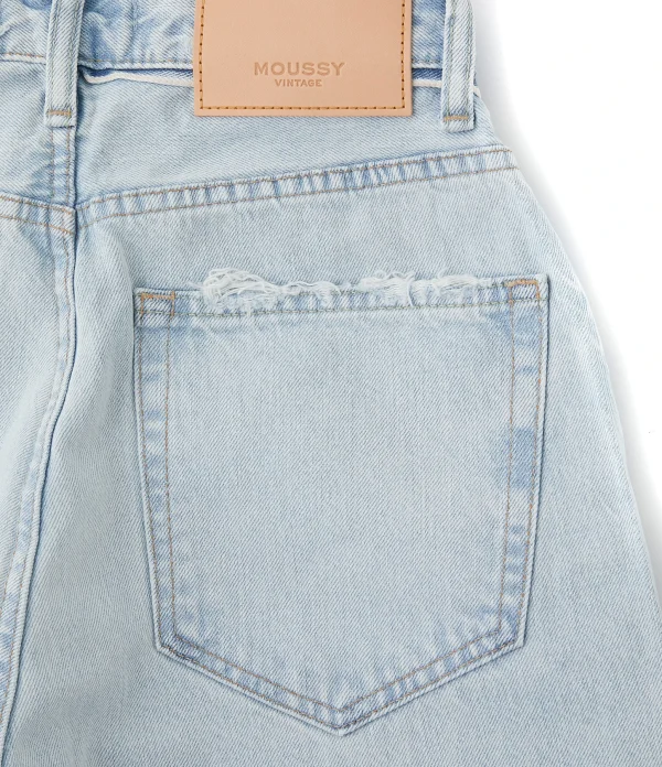 MOUSSY VINTAGE Jean Blue Villas Wide Denim Bleu Clair Paris 4