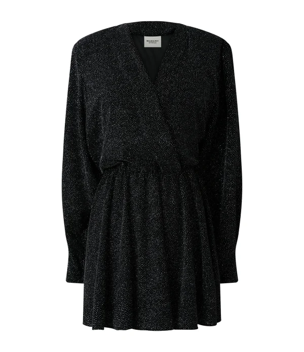 MARANT ÉTOILE Robe Alexane Noir garantis authentique 1