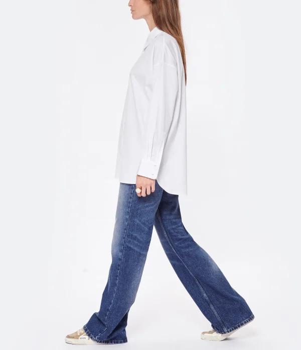 AMI Paris Jean Boyfriend Coton Denim Bleu Usé Paris 4