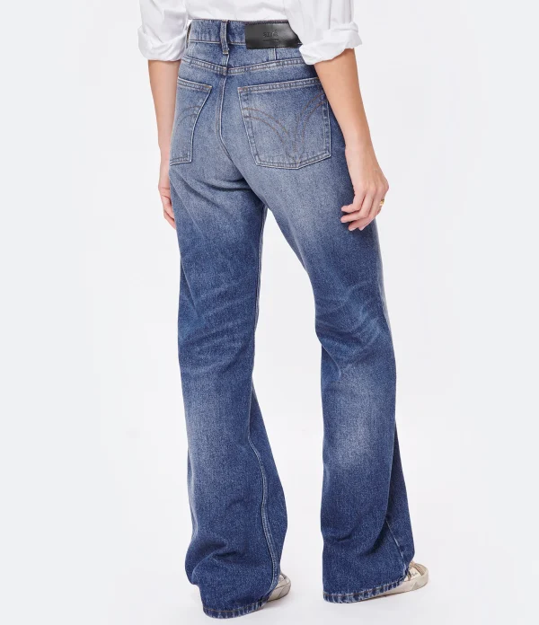 AMI Paris Jean Boyfriend Coton Denim Bleu Usé Paris 6