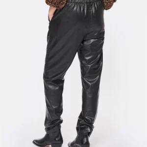 ANINE BING Pantalon Simili Cuir Noir ﻿soldes 18