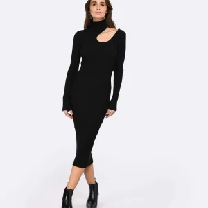 pas cher marque ANINE BING Robe Victoria Coton Noir 7