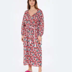 achetez ANTIK BATIK Robe Longue Blossom Rouge 10