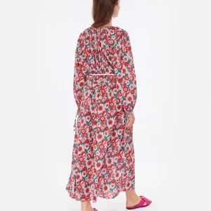 achetez ANTIK BATIK Robe Longue Blossom Rouge 12