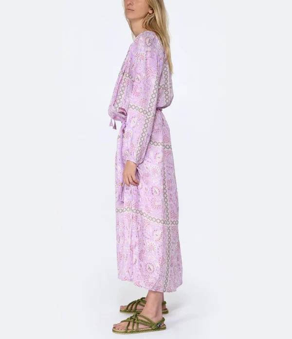 magasin paris ANTIK BATIK Robe Longue Flavie Mauve 4