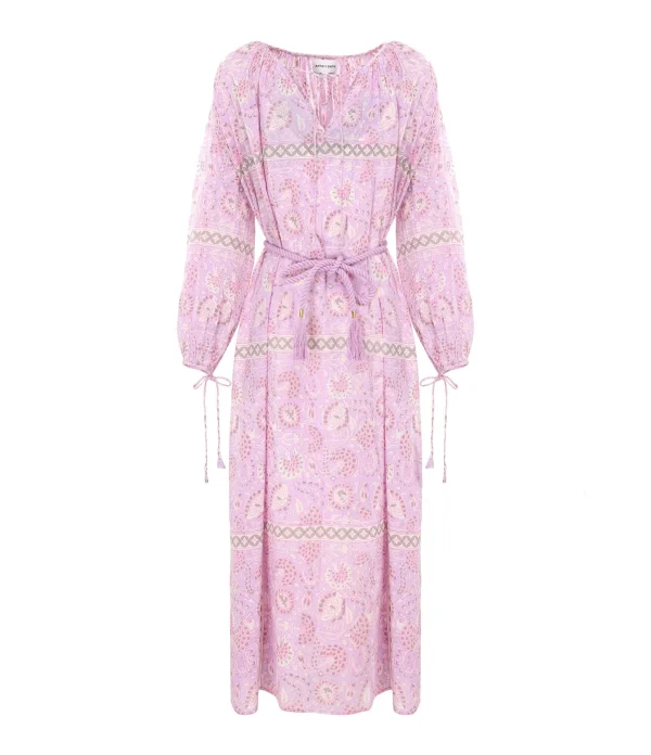 magasin paris ANTIK BATIK Robe Longue Flavie Mauve 1