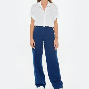 magasin paris A.P.C. Pantalon Fin Cléo Coton Bleu Indigo Délavé 11