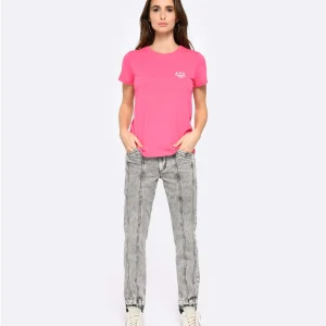 site pas cher A.P.C. Tee-shirt New Denise Coton Rose Vif 10