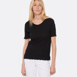 A.P.C. Top Elena Coton Noir ﻿soldes 11