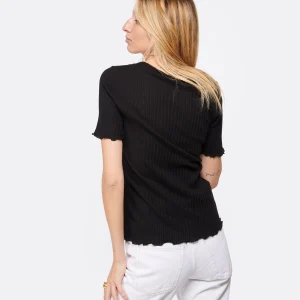 A.P.C. Top Elena Coton Noir ﻿soldes 15