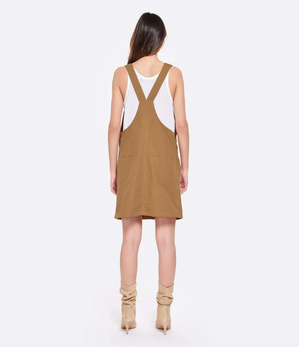 marque moins cher A.P.C. Salopette Robe Poala Caramel 4