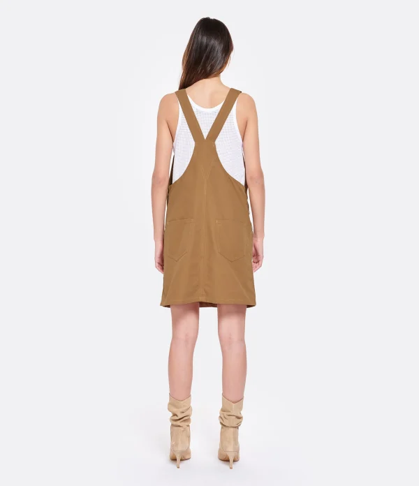 outlet soldes A.P.C. Salopette Robe Poala Caramel 4