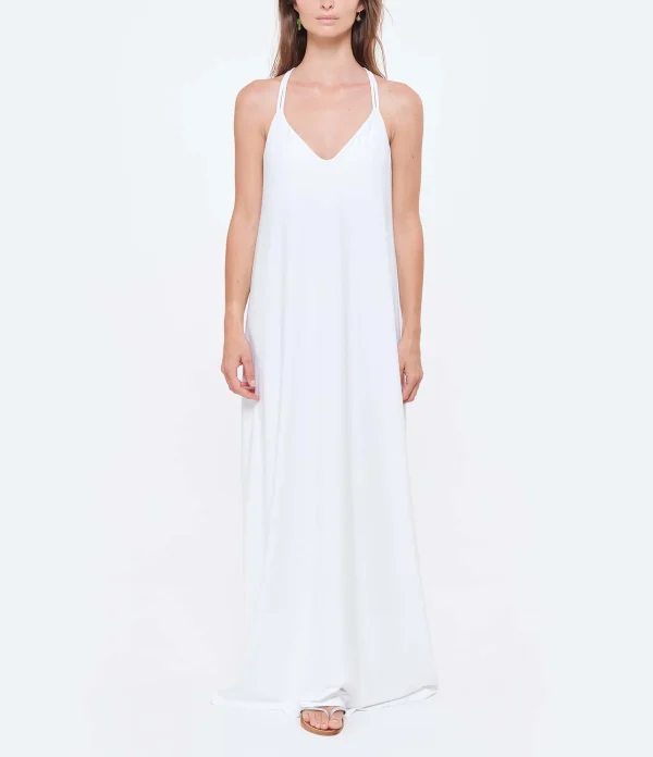 achat pas cher CALARENA Robe Cruise Blanc 4