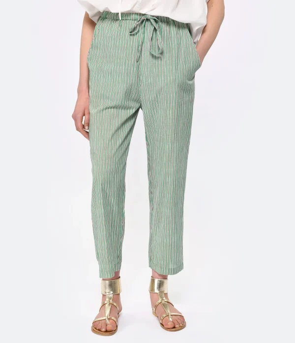 CHARLIE JOE Pantalon Karla Coton Vert bas prix 5