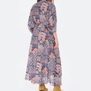 CHUFY Robe Maxi Ziggy Coton Marine soldes pas cher 12