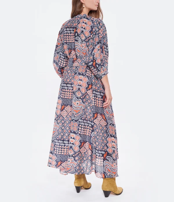 CHUFY Robe Maxi Ziggy Coton Marine soldes pas cher 5