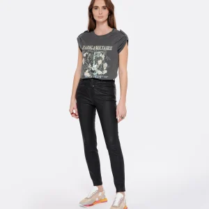 outlet soldes CLOSED Jean Skinny Pusher Cuir Agneau Noir 13