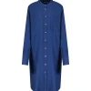 Les achats en ligne CLOSED Robe Chemise Lin Coton Bleu Foncé 14