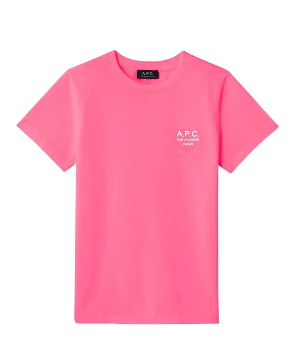 site pas cher A.P.C. Tee-shirt New Denise Coton Rose Vif 1