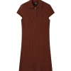 vente pas cher en ligne A.P.C. Robe Luna Coton Whiskey 8