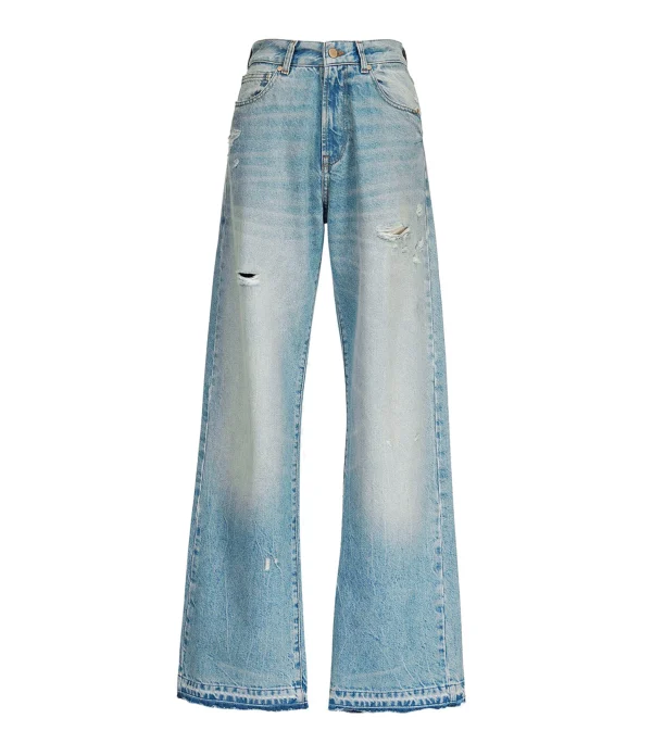 marque pas cher ESSENTIEL ANTWERP Jean Boyfriend Damp Denim Bleu 1