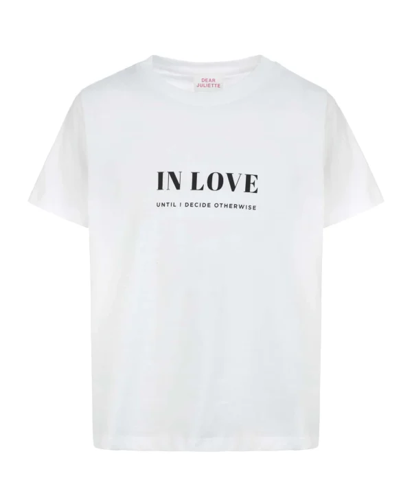 DEAR JULIETTE Tee-shirt In Love Coton Biologique Blanc mode 1