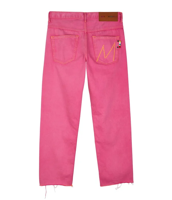 Pas Cher Magasin Soldes MIRA MIKATI Jean Broderie Coton Rose 3