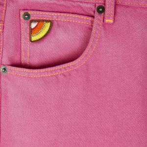 Pas Cher Magasin Soldes MIRA MIKATI Jean Broderie Coton Rose 14