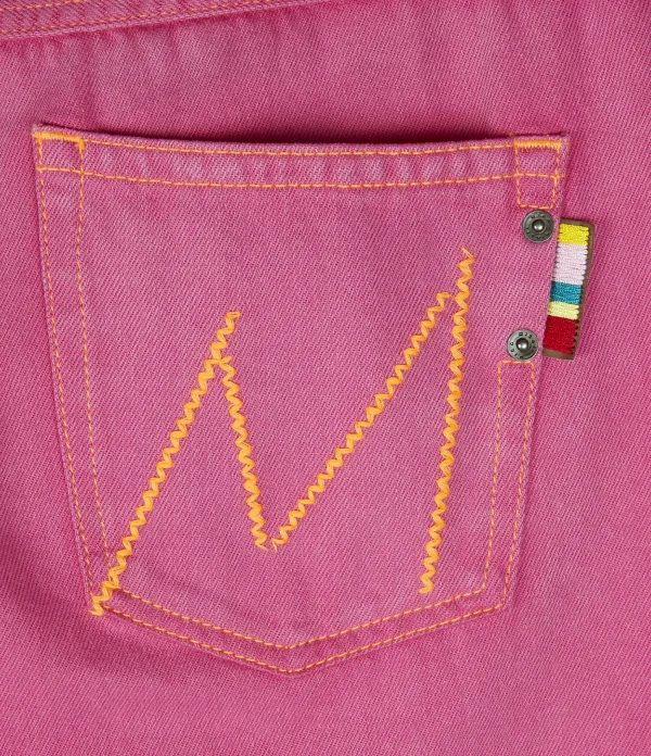 Pas Cher Magasin Soldes MIRA MIKATI Jean Broderie Coton Rose 5