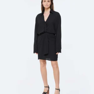 pas cher en ligne ESSENTIEL ANTWERP Robe Mini Dorsey Coton Noir 8