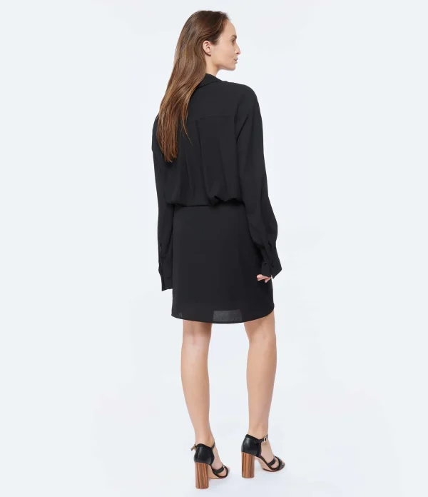 pas cher en ligne ESSENTIEL ANTWERP Robe Mini Dorsey Coton Noir 4