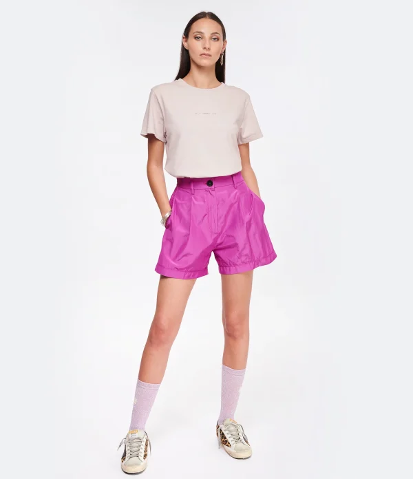 en solde FORTE_FORTE Short Coton Violet 4